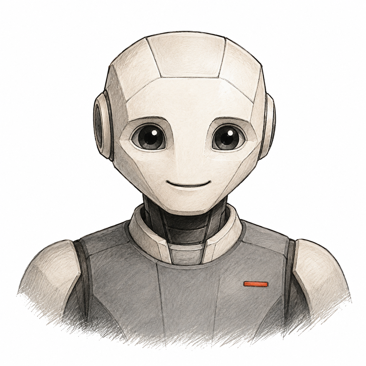 Рисованный робот — AI-помощник курса