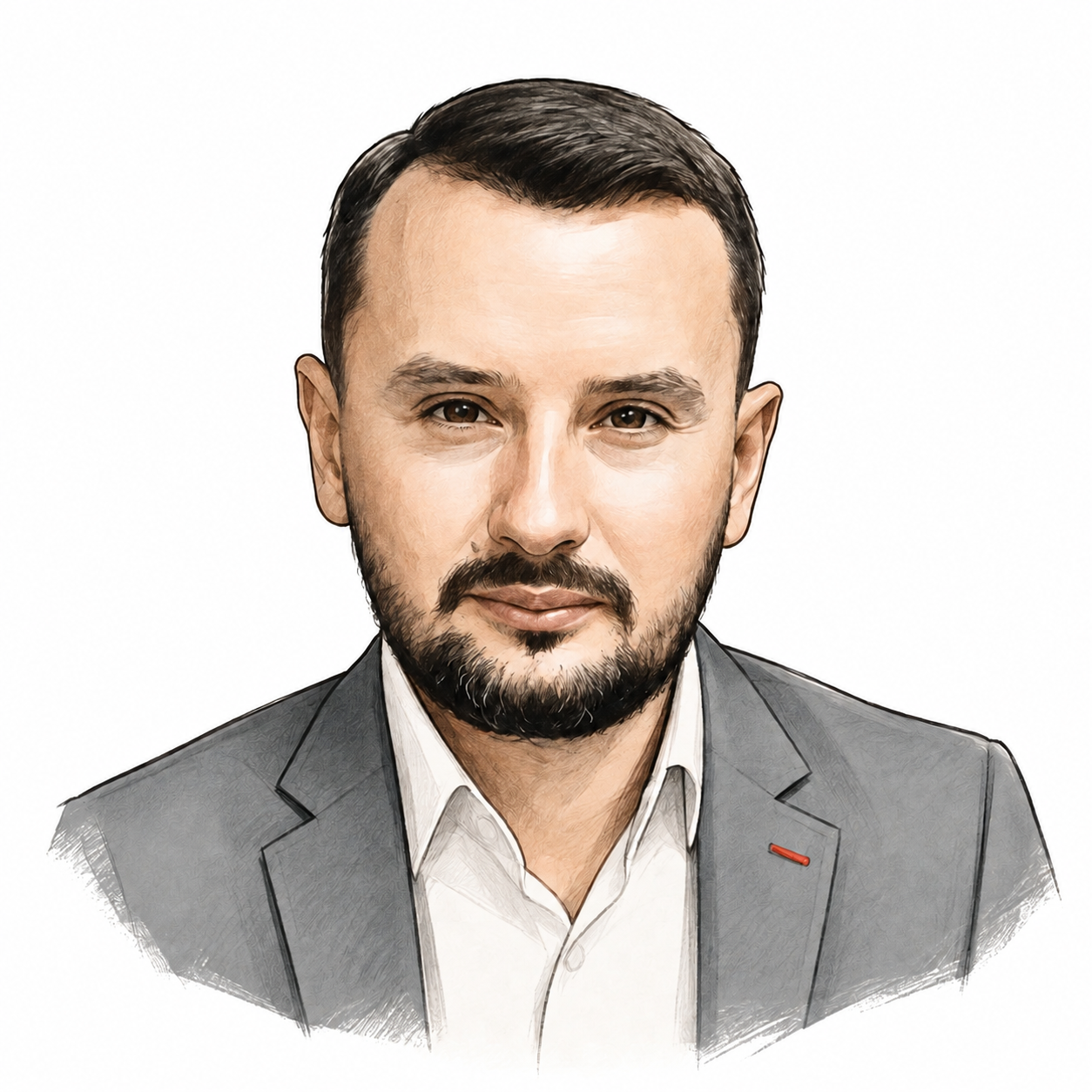 Стилизованный портрет Константина Карпушина